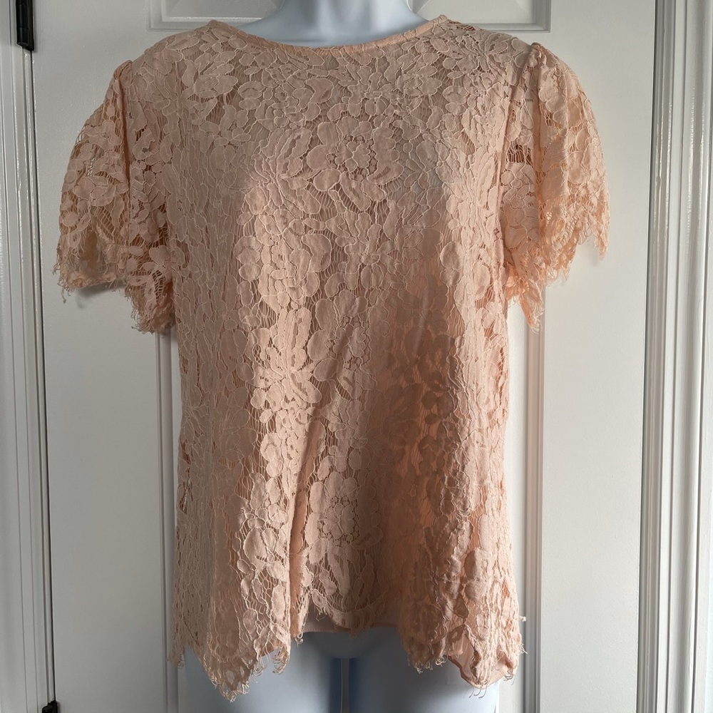 Peach lace top